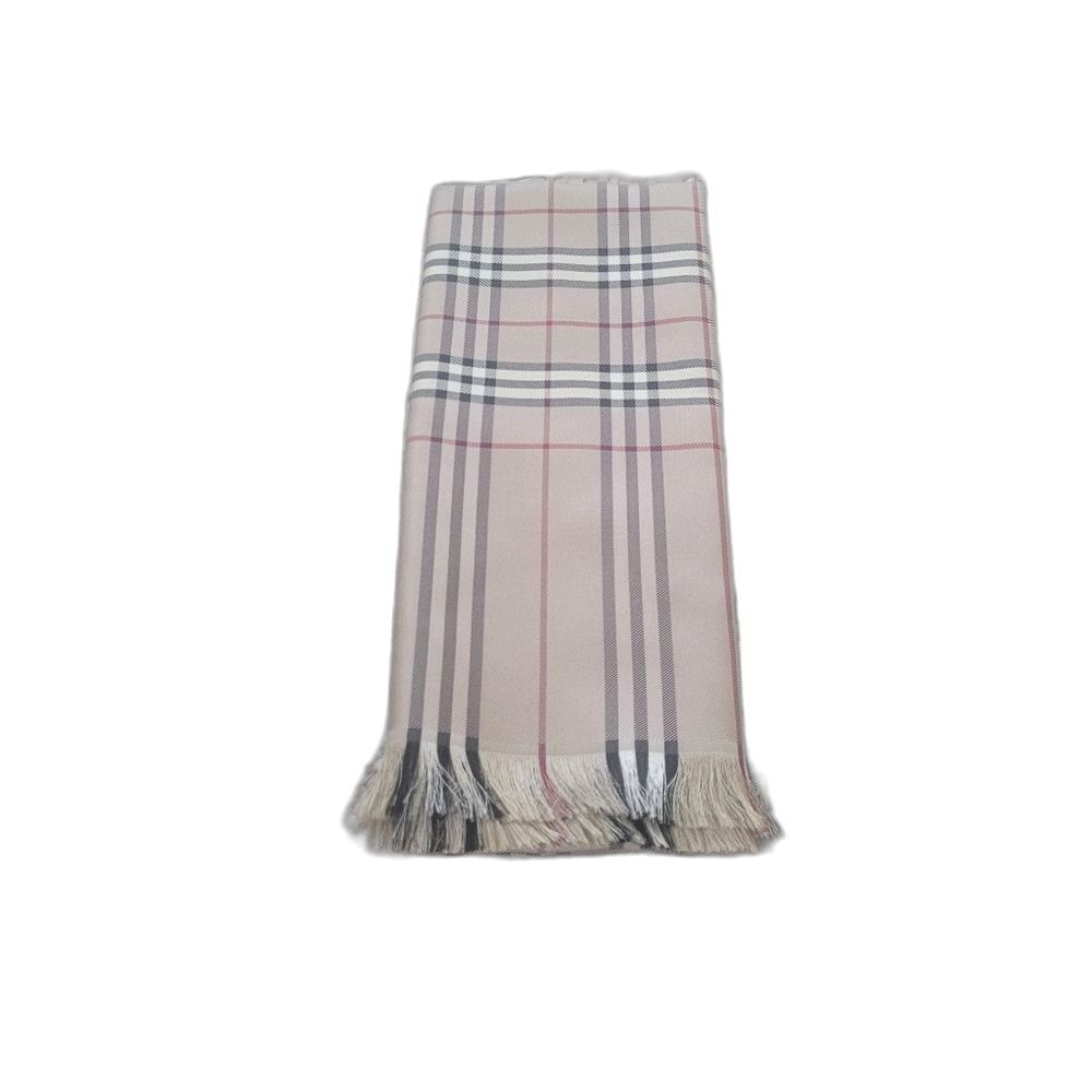 Burberry Classic Mini Check Signature Silk Scarf - Beige - Picture 3 of 10
